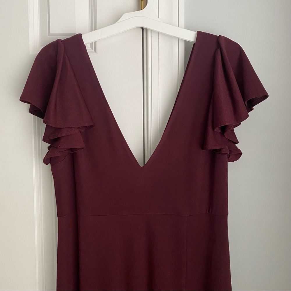 Maroon bridesmaid dress